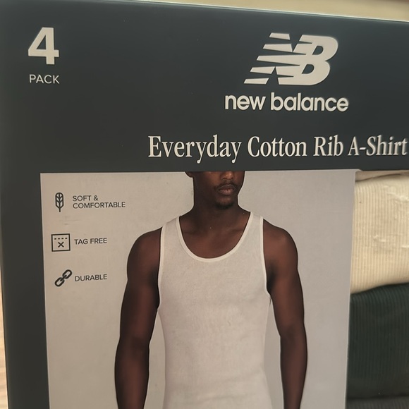 Men’s New Balance Everyday Cotton Rib A-Shirt - Picture 4 of 6